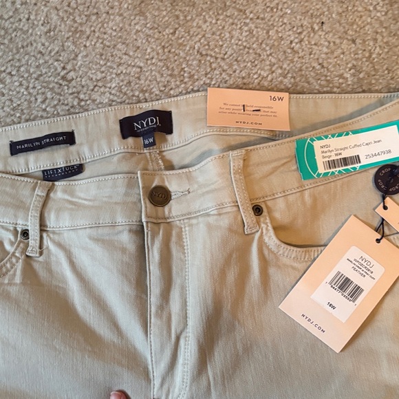 NYDJ Light Beige Straight-Leg Jeans - Picture 2 of 3